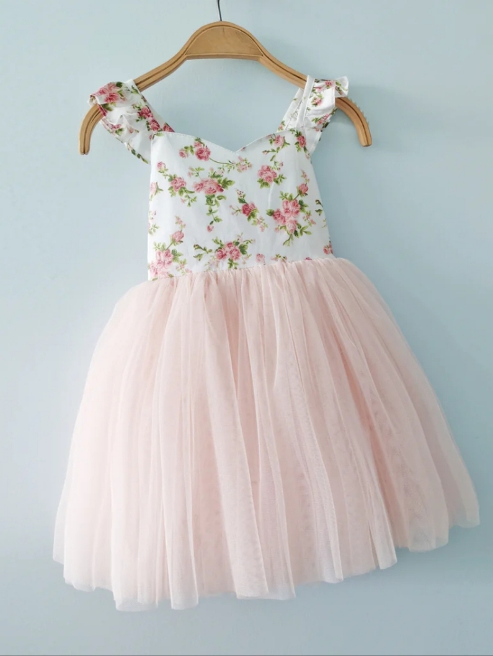Pink Floral Dress Girls Sz 7